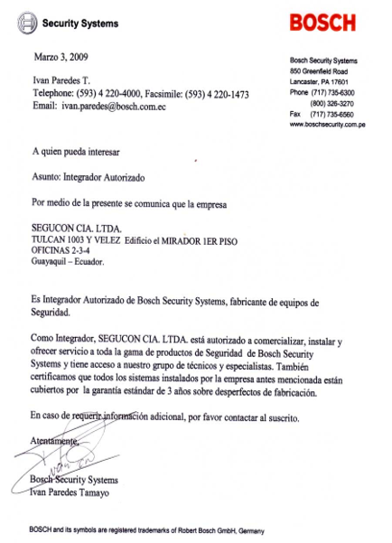 Certificado Ing. Arturo Moncayo