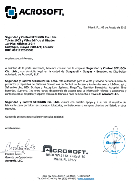 Certificado Ing. Arturo Moncayo