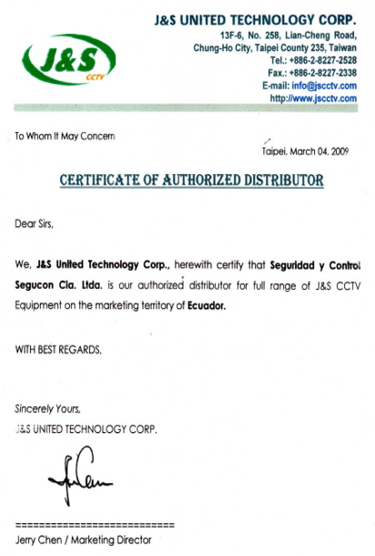 Certificado Ing. Arturo Moncayo